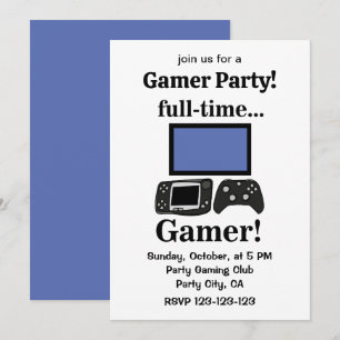 Gaming-Gamer-Lustige-Gamer-Party Einladung