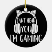 Gaming Gamer Video Game Headset Keramik Ornament (Hinten)