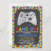 Gaming Geburtstag Einladung Video Game Geburtstag (Vorderseite)