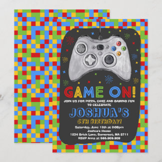 Gaming Geburtstag Einladung Video Game Geburtstag