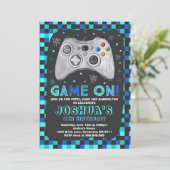 Gaming Geburtstag Einladung Video Spiel Geburtstag (Stehend Vorderseite)