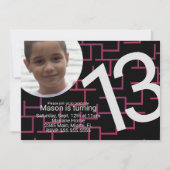 Gaming Geburtstagsparty Maze Gamer Foto Einladung (Vorderseite)