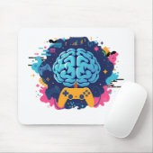 Gaming-Gehirn-Mauspad Mousepad (Mit Mouse)