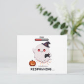 Gaming-Geist Halloween-Wiederbelebung Postkarte (Stehend Vorderseite)