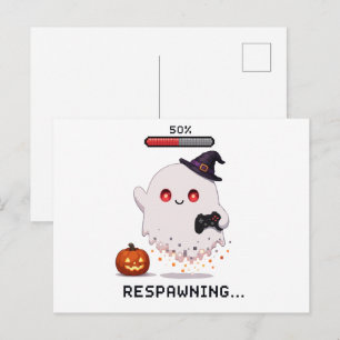 Gaming-Geist Halloween-Wiederbelebung Postkarte