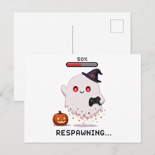 Gaming-Geist Halloween-Wiederbelebung Postkarte (Vorne/Hinten)