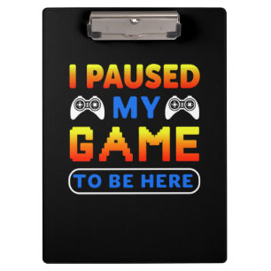 Gaming-Geschenk habe ich mein Spiel hier gehalten Klemmbrett