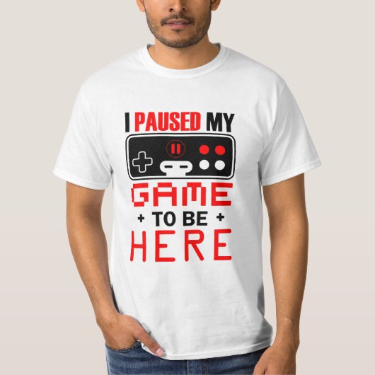 Gaming-Geschenk habe ich mein Spiel hier gehalten T-Shirt (Vorderseite)