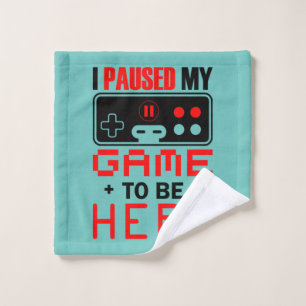 Gaming-Geschenk habe ich mein Spiel hier gehalten Waschlappen
