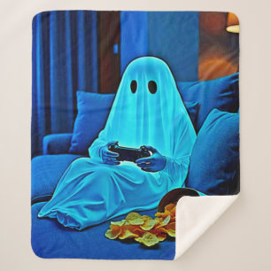 Gaming Ghost gemütliche Nacht in Design Sherpadecke