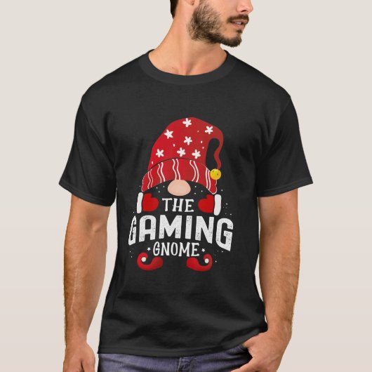 Gaming Gnome Matching Christmas PJS For Family T-Shirt (Vorderseite)