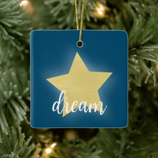 Gaming Gold Star Keramikornament (Baum)