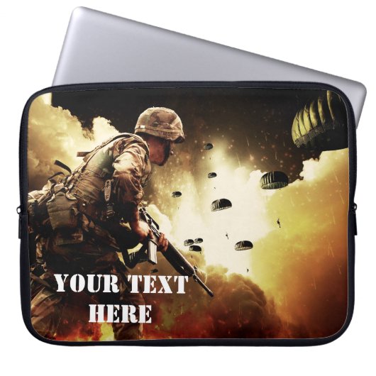Gaming Ground Combat Soldier Laptopschutzhülle (Vorderseite)