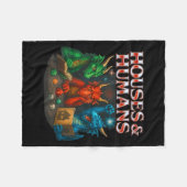 Gaming Houses And Humans Funny Game Rpg Gamer Men Fleecedecke (Vorderseite (Horizontal))