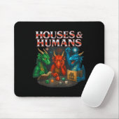 Gaming Houses And Humans Funny Game Rpg Gamer Men Mousepad (Mit Mouse)
