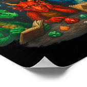 Gaming Houses And Humans Funny Game Rpg Gamer Men Poster (Ecke)