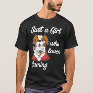 Gaming-Hund-Gamer Girls Spielkonsolen Gamer Video  T-Shirt