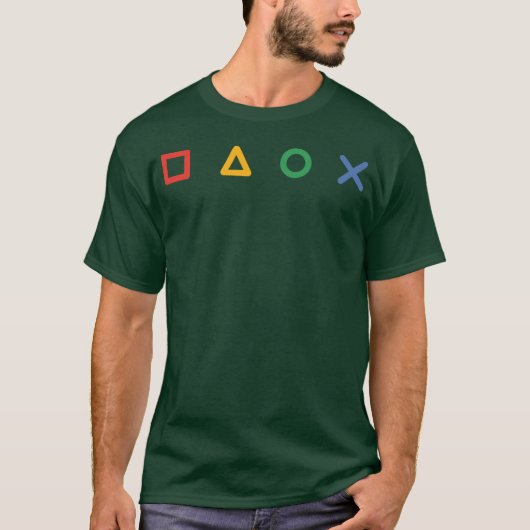 Gaming Icons Controller mit Vintage-Mädchen T-Shirt (Vorderseite)