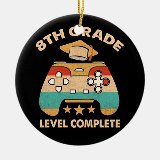 Gaming in der achten Stufe Keramik Ornament (Vorne)