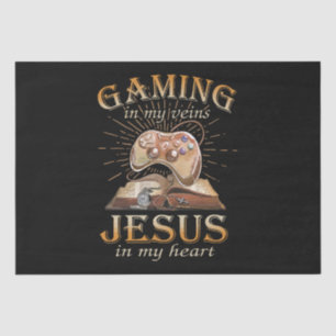 Gaming in meinen Adern Jesus in meinem Herzen Seidenpapier