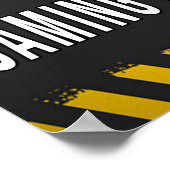 Gaming in Progress - Gaming in Echtzeit warnen Poster (Ecke)