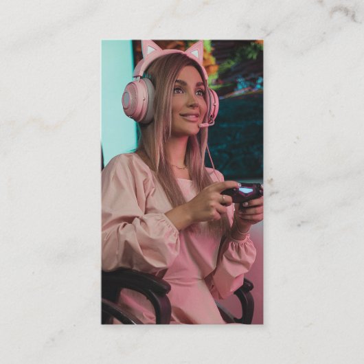Gaming Influencer Gamer Content Creator Vollständi Visitenkarte (Vorderseite)