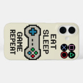 Gaming iPhone Case – Pixel Art Video Game Cover (Rückseite (Horizontal))