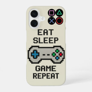 Gaming-iPhone-Hülle – Pixel-Art-Videospiel-Cover iPhone 16 Hülle