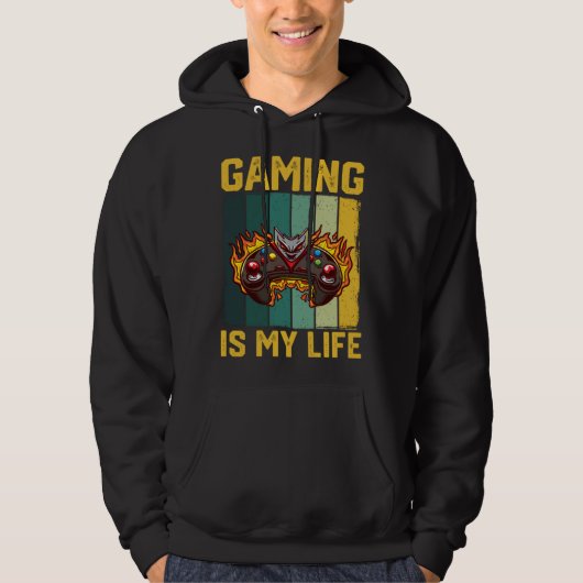 Gaming Is My Life  Video Gaming Hoodie (Vorderseite)