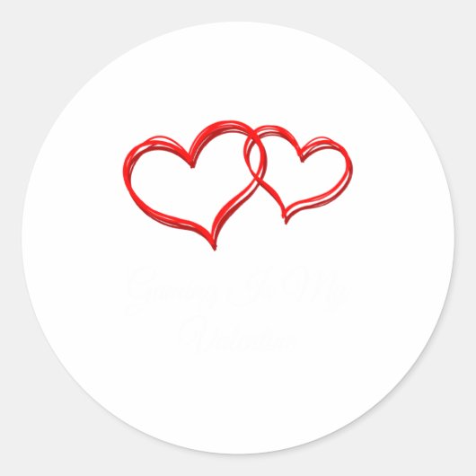 Gaming Is My Valentine Valentines Day Humor 1 _1  Runder Aufkleber (Vorderseite)