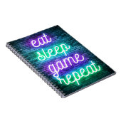 Gaming isst Sleep Wiederholung Notizblock (Rechte Seite)