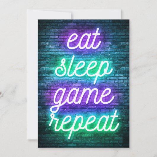 Gaming isst Sleep Wiederholung Save The Date (Vorderseite)