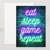 Gaming isst Sleep Wiederholung Save The Date (Vorne/Hinten)