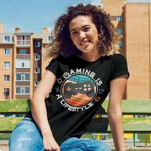 Gaming ist ein Lebensstil Retro Sunset Vintag Ga T-Shirt
