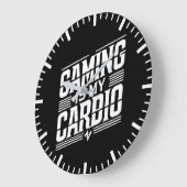 Gaming ist mein Cardio - Funny Gamer Spaß Große Wanduhr (Winkel)