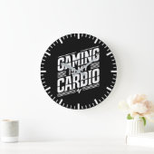 Gaming ist mein Cardio - Funny Gamer Spaß Große Wanduhr (Zuhause)