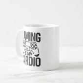 Gaming ist mein Cardio - Funny Gamer Spaß Kaffeetasse (Vorderseite Links)