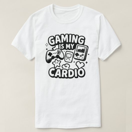 Gaming ist mein Cardio T-Shirt (Design vorne)