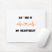 Gaming ist mein Herzschlag-Mauspad Mousepad (Mit Mouse)