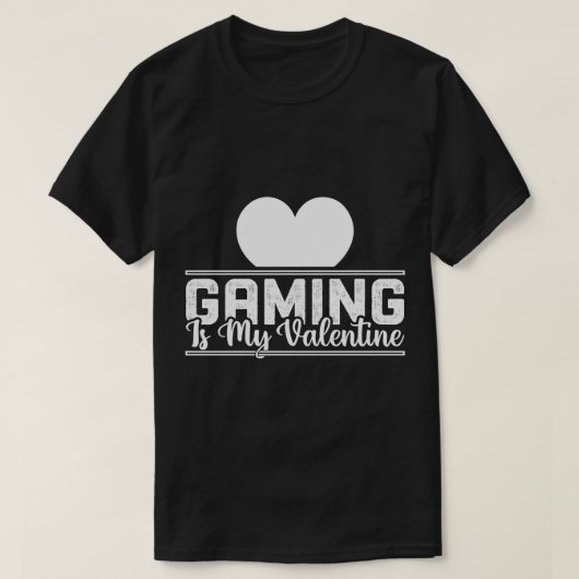 Gaming ist mein Valentine - Funny Gamer Liebe Desi T-Shirt (Design vorne)