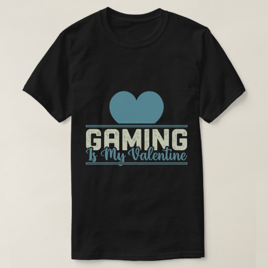 Gaming ist mein Valentine - Funny Gamer Liebe Desi T-Shirt (Design vorne)