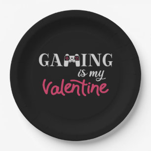 Gaming ist mein Valentine Pappteller