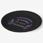 Gaming ist mein Valentine Pappteller (Schrägansicht)