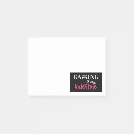 Gaming ist mein Valentine Post-it Klebezettel (Vorderseite)