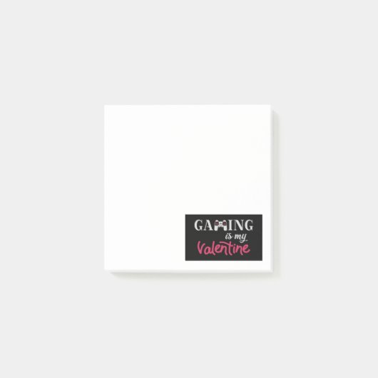 Gaming ist mein Valentine Post-it Klebezettel (Vorderseite)