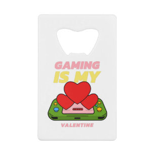 Gaming ist mein Valentinstag Geldbeutel Flaschenöffner