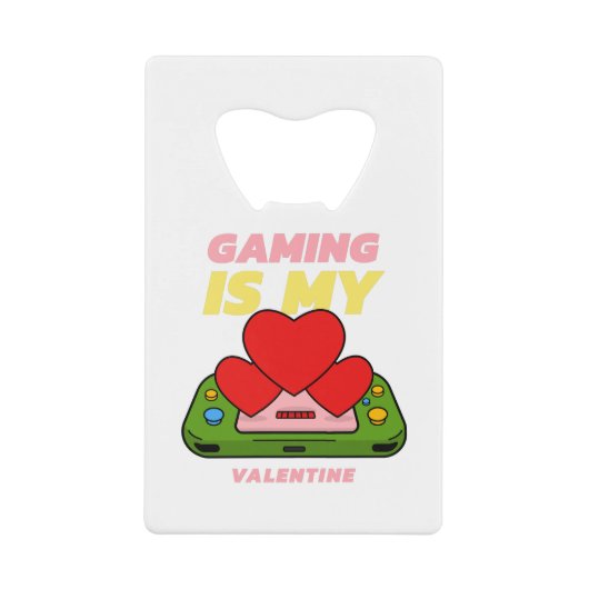 Gaming ist mein Valentinstag Geldbeutel Flaschenöffner (Vorderseite)
