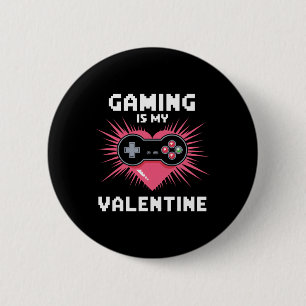 Gaming ist mein Valentinstag Lustiger Gamer Männer Button