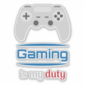 Gaming ist meine Pflicht Gamer Controller Aufkleber (Vorderseite)