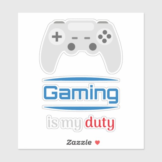 Gaming ist meine Pflicht Gamer Controller Aufkleber (Blatt)